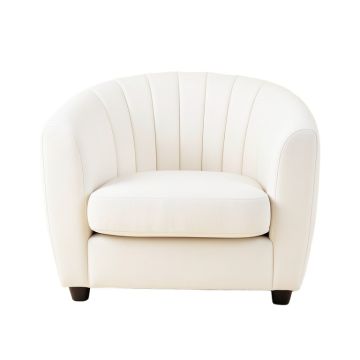 Aspen Branch Upholstered Armchair - White