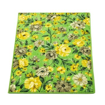 Wright Floral Green/Yellow/Gray/Teal Blue Indoor/Outdoor Area Rug