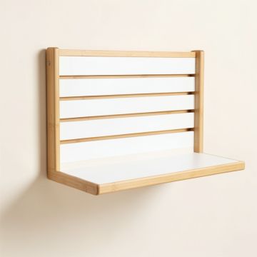 Slate Bridge Wall-Mounted Entryway Organizer Shelf - White (synthetic illustration; no displayed measurements)