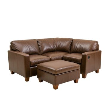 Wilhelmine 103.5 '' Wide Faux Leather Sofa & Chaise With Ottoman