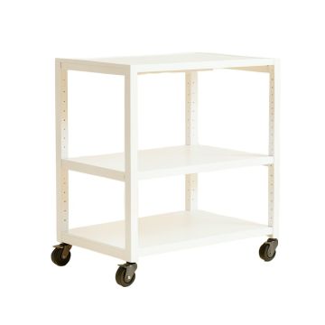 Juniper Brook Empty Rolling Workshop Cart - White