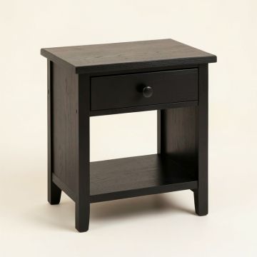 Linden Field Nightstand - Black (synthetic illustration; no displayed measurements)