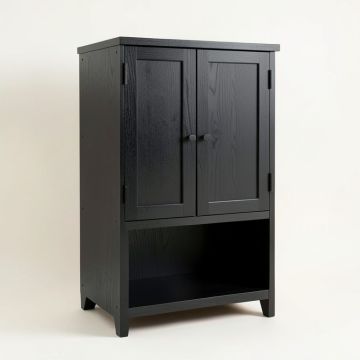 Flint Dell Wall-Mounted Laundry Cabinet - Black (synthetic illustration; no displayed measurements)