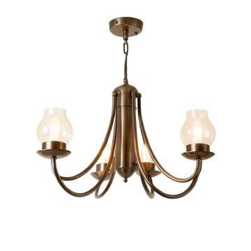 Georgetown 5-Light Shaded Wagon Wheel Chandelier