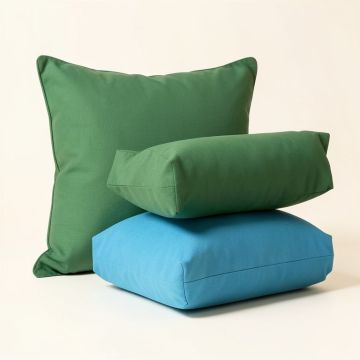 Lemongrass Indoor/Outdoor , Removable Cover Pillow , Large & 1 Lumbar Pillow (synthetic illustration; no displayed measurements)