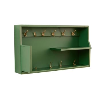 Alder Bend Wall-Mounted Entryway Organizer Shelf - Green