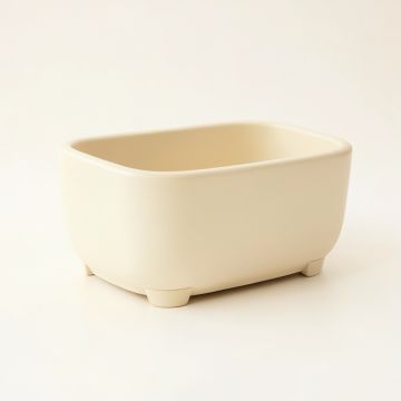 Cliff Crossing Empty Railing Planter With Integral Brackets - Ivory (synthetic illustration; no displayed measurements)