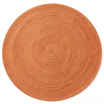 Ridge Bridge Round Area Rug - Terracotta (synthetic illustration; no displayed measurements)