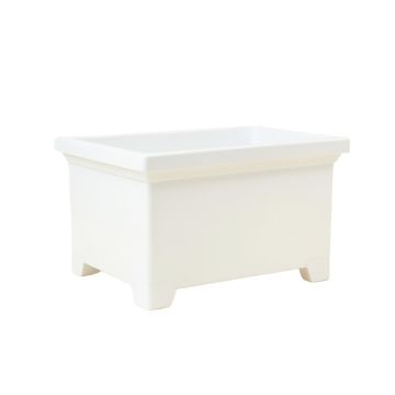 Brook Crossing Empty Raised Planter - White