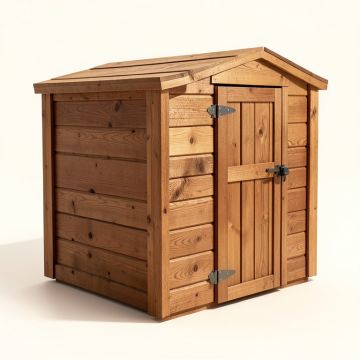 Refuge 5.5 Ft. W X 3 Ft. D Solid Wood Horizontal Garbage Shed (synthetic illustration; no displayed measurements)