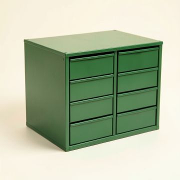 Dune Arc Small-Parts Storage Drawer Cabinet (synthetic illustration; no displayed measurements)