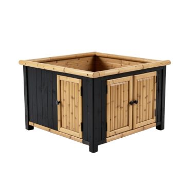 Dune Edge Empty Furniture-Style Litter Enclosure - Black
