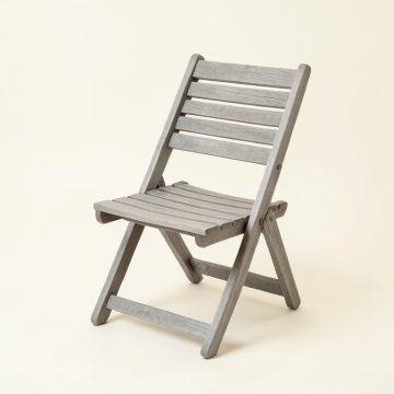 Slate Crest Folding Outdoor Chair - Gray (synthetic illustration; no displayed measurements)