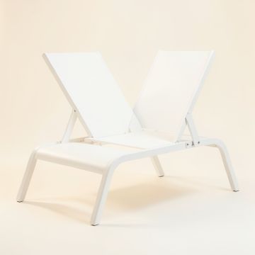 Ridge Bluff Outdoor Lounge Chair - White (synthetic illustration; no displayed measurements)