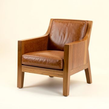 Dunmore 25.8 '' Wide Cowhide Side Chair (synthetic illustration; no displayed measurements)