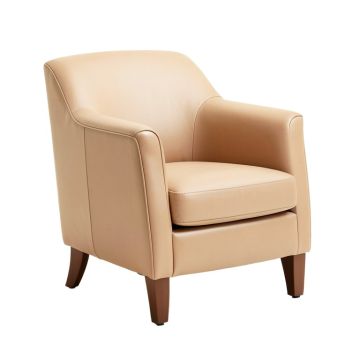 Tiffany Upholstered Parsons Chair In Light Cappucino