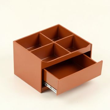 Cove Bridge Empty Coffee-Station Organizer - Terracotta (synthetic illustration; no displayed measurements)