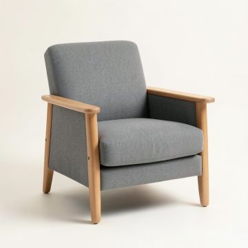 Bay Crossing Upholstered Armchair - Gray (synthetic illustration; no displayed measurements)