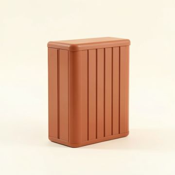 Slate Bluff Narrow Outdoor Storage Bench - Terracotta (synthetic illustration; no displayed measurements)