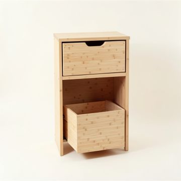 Stone Brook Freestanding Pull-Out Hamper Cabinet - Beige (synthetic illustration; no displayed measurements)