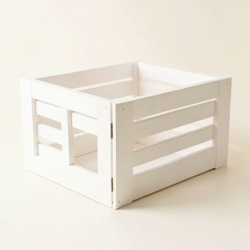 Harbor Field Empty Furniture-Style Pet Crate - White (synthetic illustration; no displayed measurements)