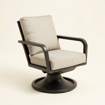 Merlyn Swivel Patio Chair With Cushions (synthetic illustration; no displayed measurements)