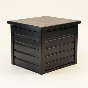 Oak Bluff Closed Outdoor Storage Box - Black (synthetic illustration; no displayed measurements)