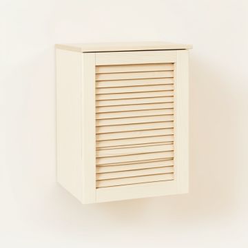Ash Edge Wall-Mounted Laundry Cabinet - Ivory (synthetic illustration; no displayed measurements)