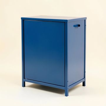 Pine Branch Freestanding Pull-Out Hamper Cabinet - Blue (synthetic illustration; no displayed measurements)