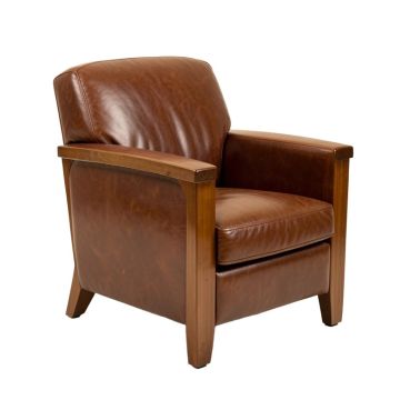 Davisboro 23 '' Wide Genuine Leather Armchair