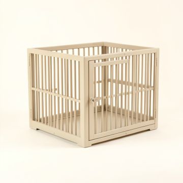 Olive Field Empty Furniture-Style Pet Crate - Beige (synthetic illustration; no displayed measurements)