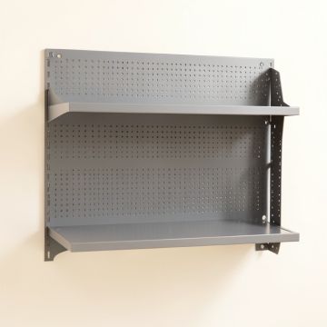 Flint Brook Empty Wall-Mounted Tool Organizer Panel - Gray (synthetic illustration; no displayed measurements)