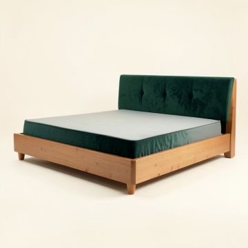 Aeliana Velvet Upholstered Platform Bed (synthetic illustration; no displayed measurements)