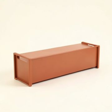 Heath Bluff Narrow Outdoor Storage Bench - Terracotta (synthetic illustration; no displayed measurements)