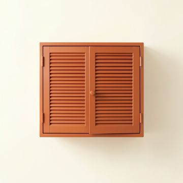 Moss Arc Wall-Mounted Entry Cabinet (synthetic illustration; no displayed measurements)