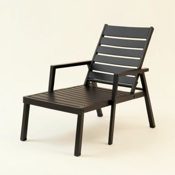 Holly Brook Outdoor Lounge Chair - Black (synthetic illustration; no displayed measurements)