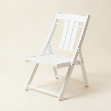 Brook Dell Folding Outdoor Chair - White (synthetic illustration; no displayed measurements)