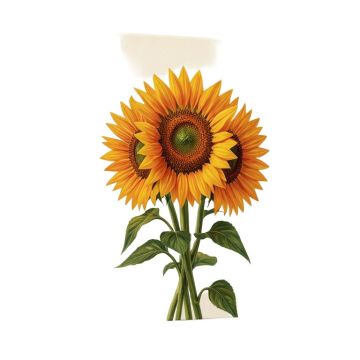 Sunflower Bouquet Painting Print On Wrapped Canvas
