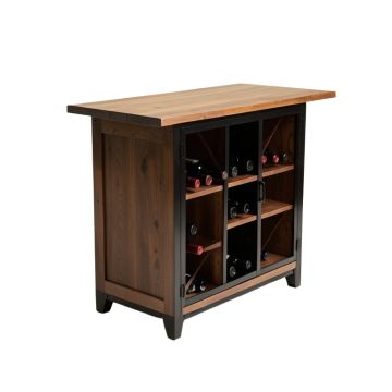 Mccreight Urban Wooden Bar With Wine Storage