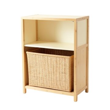 Pine Brook Freestanding Pull-Out Hamper Cabinet - Cream (synthetic illustration; no displayed measurements)