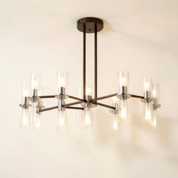 Grier 8-Light Sputnik Modern Linear Chandelier (synthetic illustration; no displayed measurements)