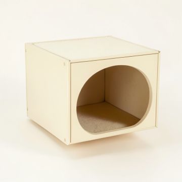 Slate Dell Wall-Mounted Cat Perch - Cream (synthetic illustration; no displayed measurements)