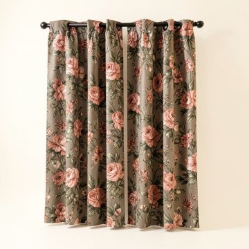 Earlene Elegance Nature / Floral Room Darkening Rod Pocket Curtain Panels (synthetic illustration; no displayed measurements)