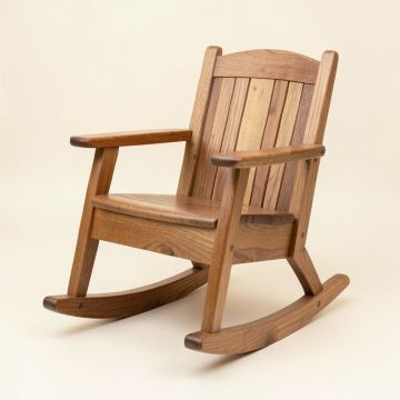 Clitherall Solid Wood Rocking Chair (synthetic illustration; no displayed measurements)