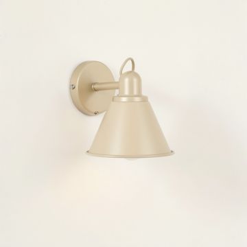 Clay Dell Wall Sconce Mounted On A Plain Wall - Beige (synthetic illustration; no displayed measurements)
