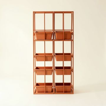 Wren Branch Empty Vertical Garden Frame - Terracotta (synthetic illustration; no displayed measurements)