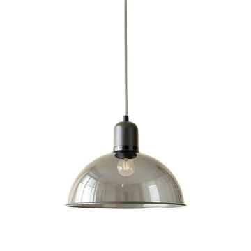 Maple Crest Pendant Light Suspended From One Plain Cable - Gray