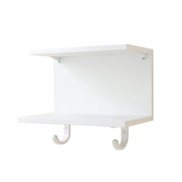 Shore Arc Wall-Mounted Entryway Organizer Shelf - White
