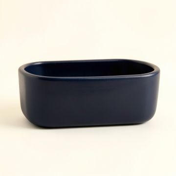 Hazel Crest Empty Railing Planter With Integral Brackets - Navy (synthetic illustration; no displayed measurements)