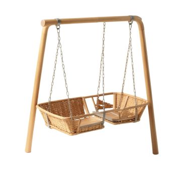 4-In-1 Child Climbing And Rocking Hors Suit For Indoor And Backyard Baskets Swing Set